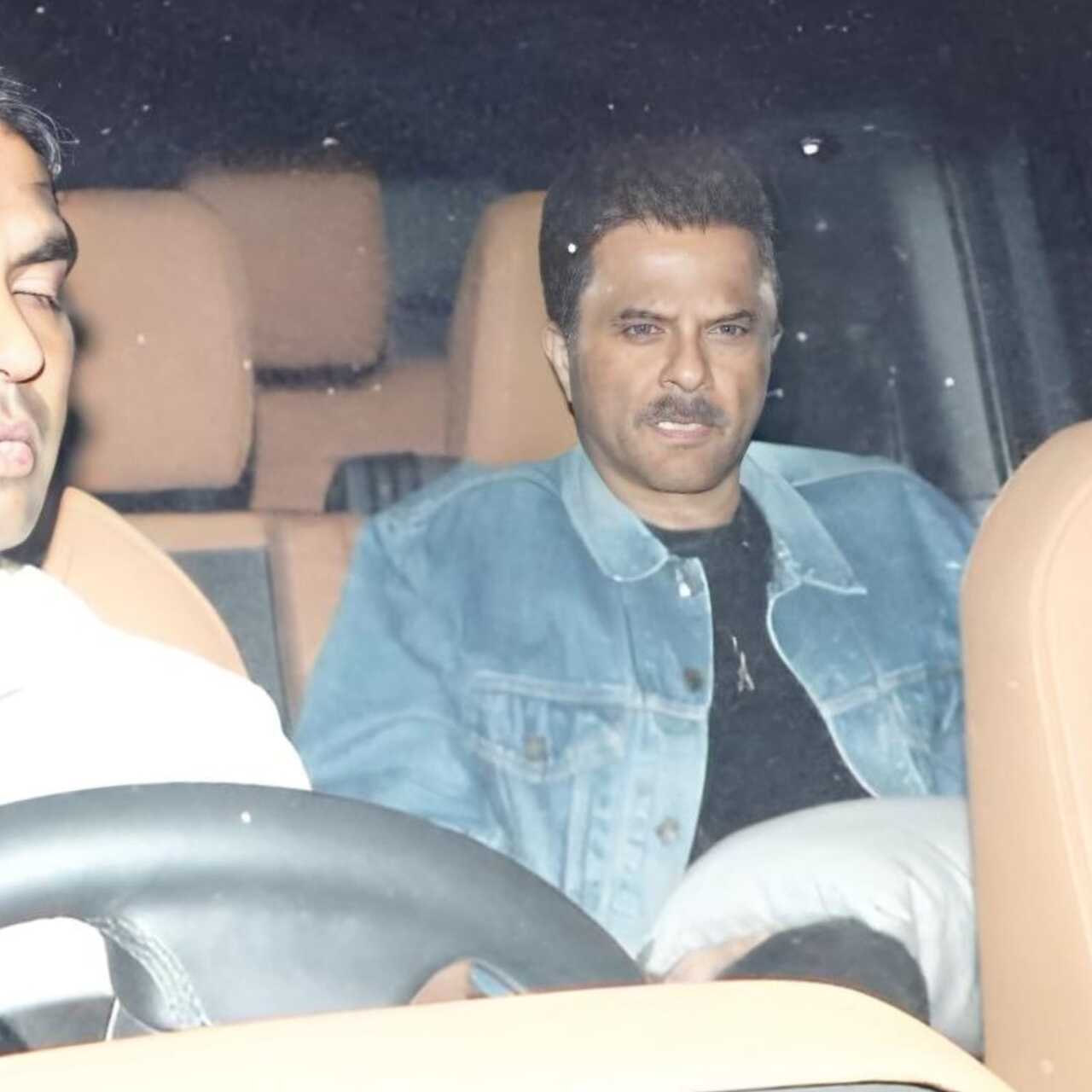 Anil Kapoor was spotted arriving for the special screening of War 2 in the city. He was papped in his car wearing a denim jacket over a black tee, looking dashing as always. 